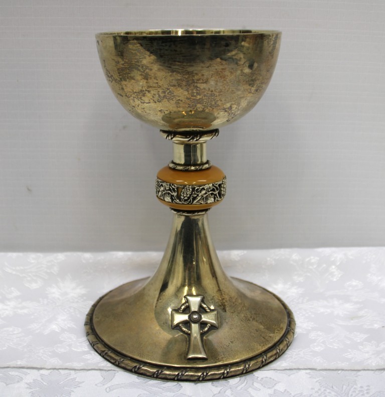 8" Sterling Chalice w/ Grapevine Node